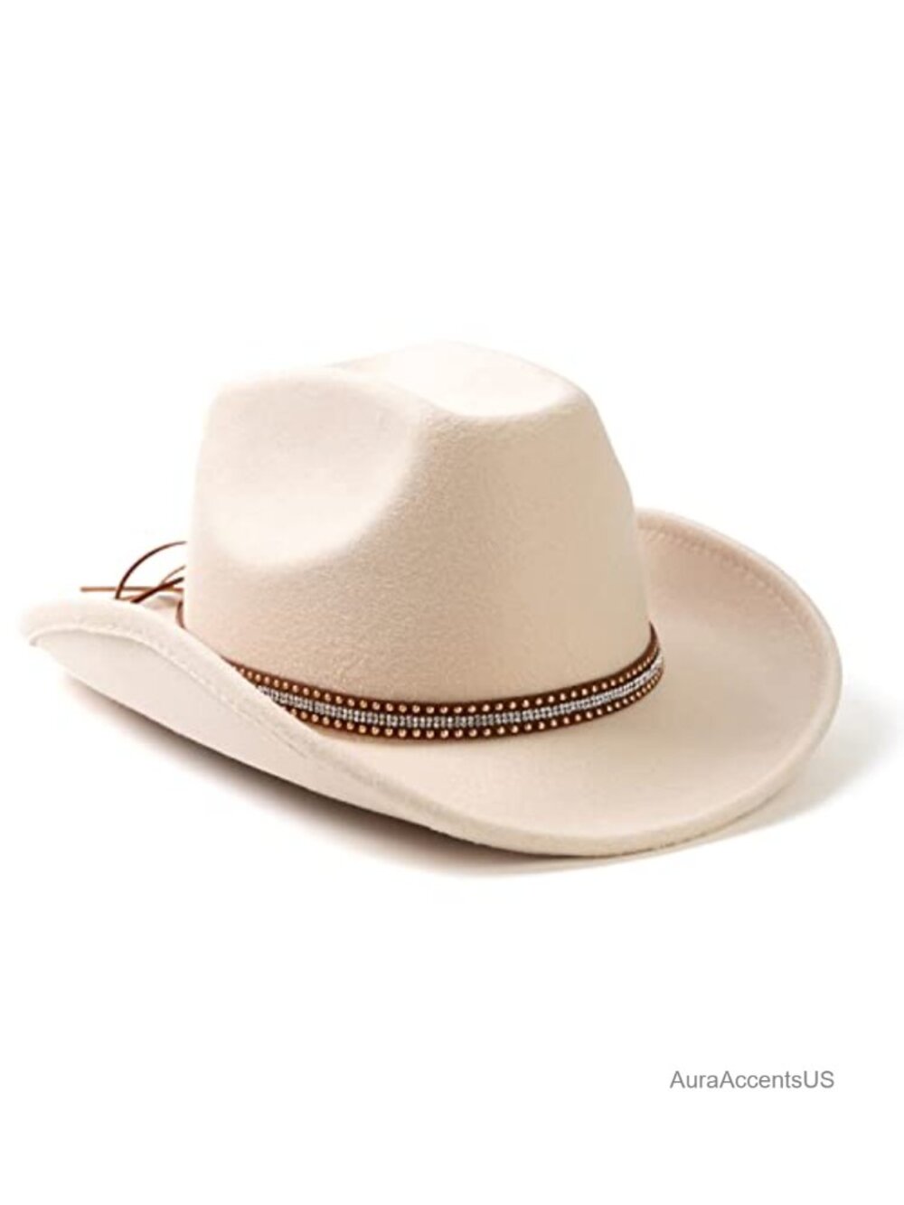 Wide Brim Cowboy Felt Hat Western Party Adjustable Cotton